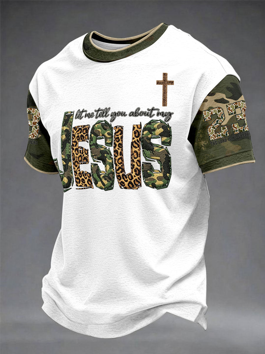 Herren Jesus Unisex Freizeit Kurzarm T-Shirt