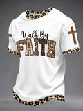 Herren Walk By Faith Unisex Freizeit Kurzarm T-Shirt