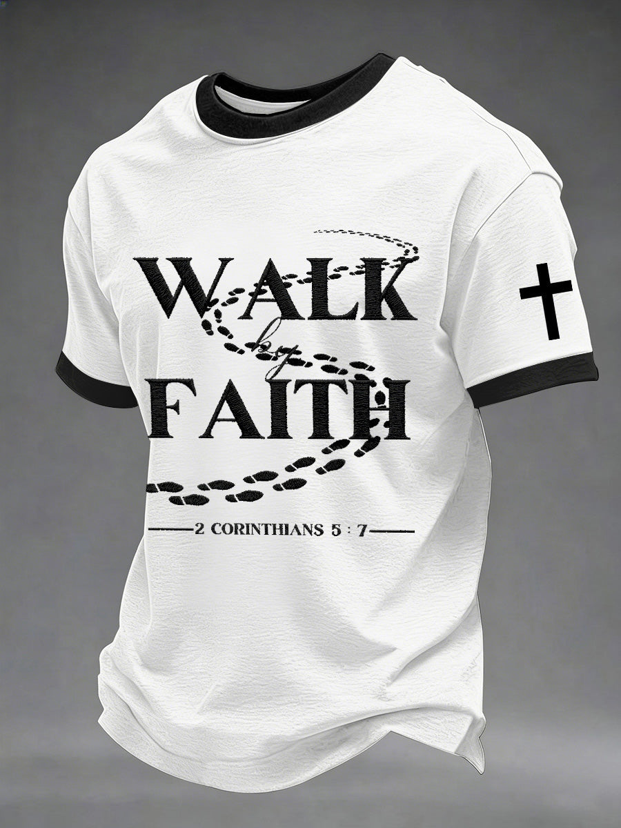 Men's Walk By Faith Print Tee