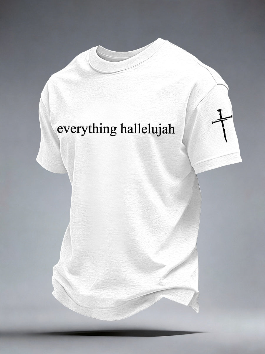 Herren-T-Shirt mit „Everything Hallelujah“-Print