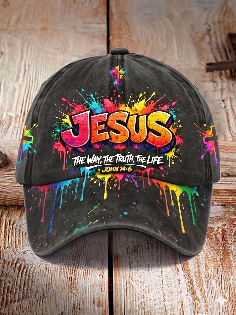 Unisex Christian Jesus Kreuz Print Hut