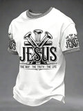 Herren T-Shirt mit Aufdruck „Jesus Der Weg Die Wahrheit Das Leben“