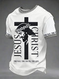 Herren T-Shirt mit Jesus-Aufdruck „Der Weg, die Wahrheit und das Leben“