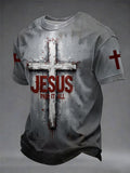Herren-T-Shirt mit „Faith“-Aufdruck