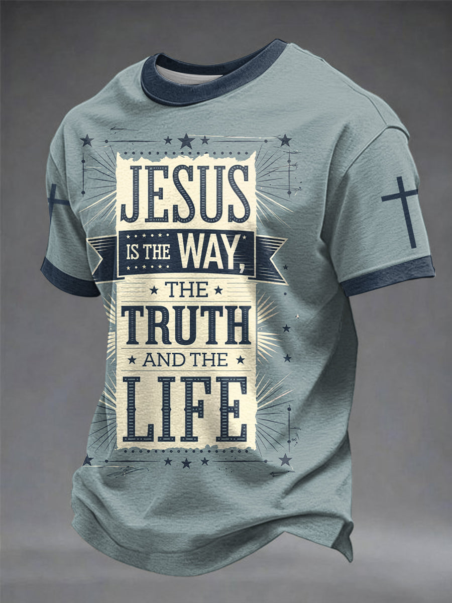 Herren T-Shirt mit Glaubens-Print
