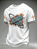Herren T-Shirt mit kurzen Ärmeln und Jesus-Motiv