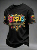 Herren T-Shirt Jesus der Weg die Wahrheit das Leben Johannes 14:6 Kreuz Kurzarm