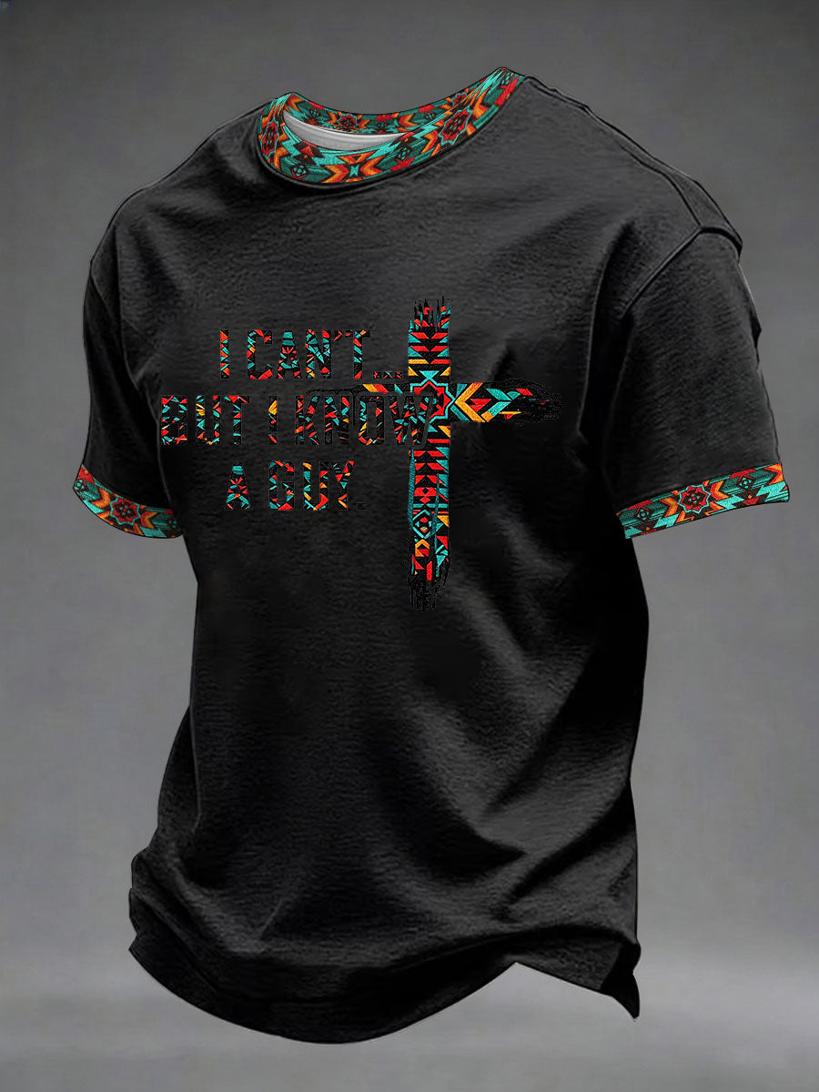 Men's "I Can't But I Know A Guy" Printed Casual T-Shirt