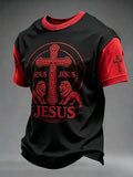 Herren-T-Shirt mit JESUS-Aufdruck