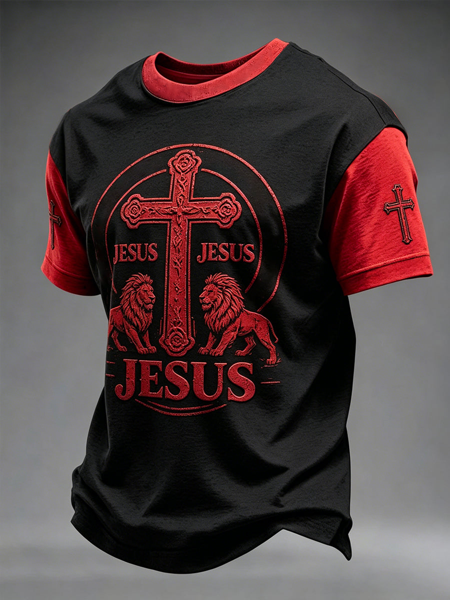Herren-T-Shirt mit JESUS-Aufdruck