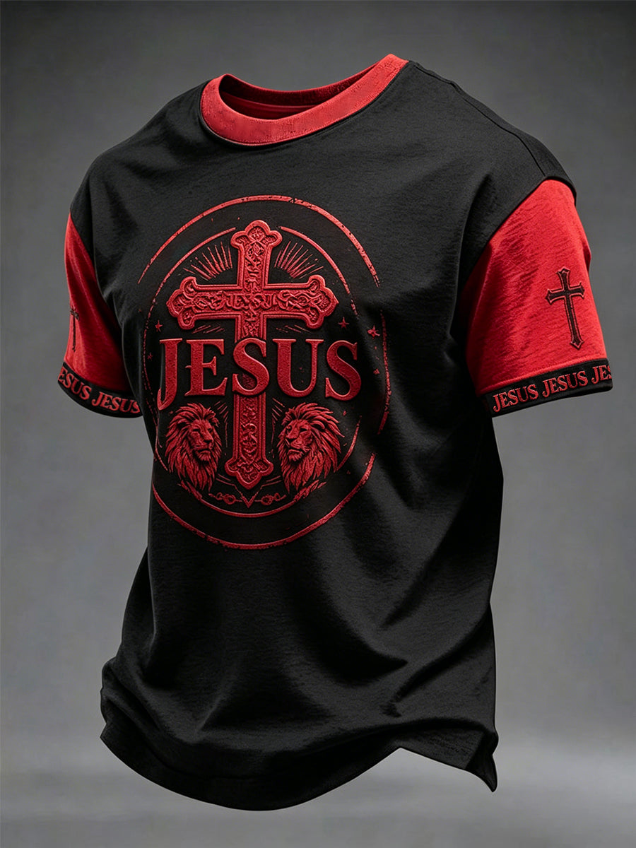 Herren-T-Shirt mit JESUS-Aufdruck