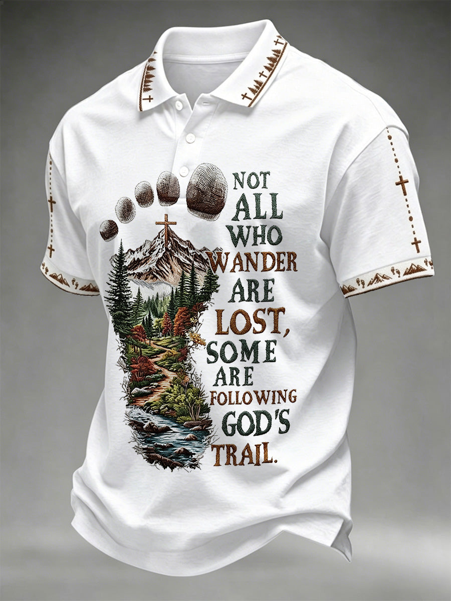 Herren Polo mit christlichem Kreuz-Aufdruck
