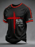 T-Shirt für Herren mit christlichem Kreuzdruck