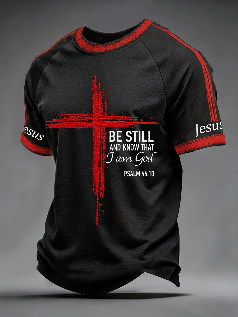 T-Shirt für Herren mit christlichem Kreuzdruck