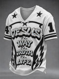 Herren The Way The Truth The Life Christliches Mesh-Trikot