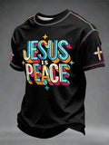 Herren „Jesus Is Peace“ Glaube Freizeit Unisex T-Shirt