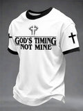 Herren „God’s Timing Not Mine“ lässiges Unisex T-Shirt