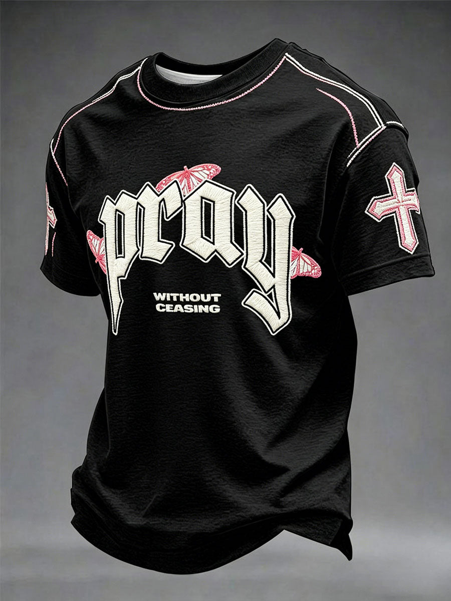T-shirt unisexe décontracté "Priez sans cesse"