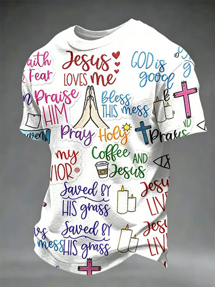 Herren T-Shirt mit "Faith"-Print