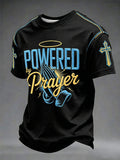 Herren "Powered By Prayer" Glaube Freizeit Unisex T-Shirt