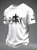 Herren-T-Shirt mit „Faith“-Aufdruck