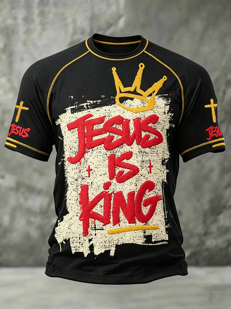 Herren-T-Shirts „Jesus is King“