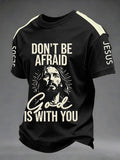 Herren T-Shirt mit christlichem Kreuz-Aufdruck