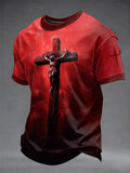 Herren-T-Shirt mit „Faith“-Aufdruck