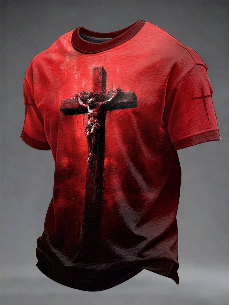 Herren-T-Shirt mit „Faith“-Aufdruck