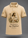 Herren Christian Jesus Druck Freizeit Polohemd