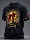 Herren-T-Shirt mit christlichem Jesus-Aufdruck „Der Weg, die Wahrheit und das Leben“