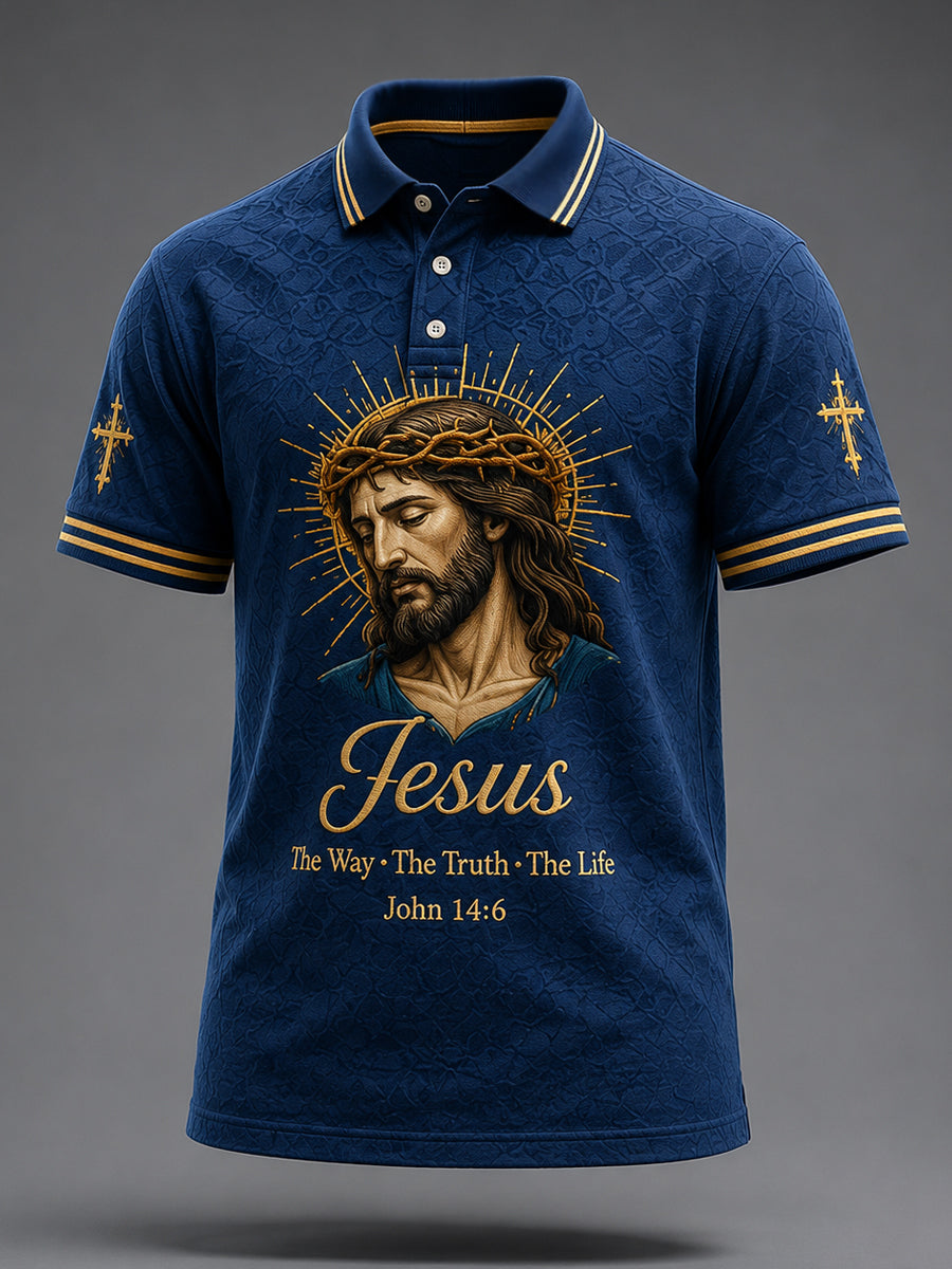 Herren Christian Jesus Der Weg Die Wahrheit Das Leben Druck Freizeit Polo