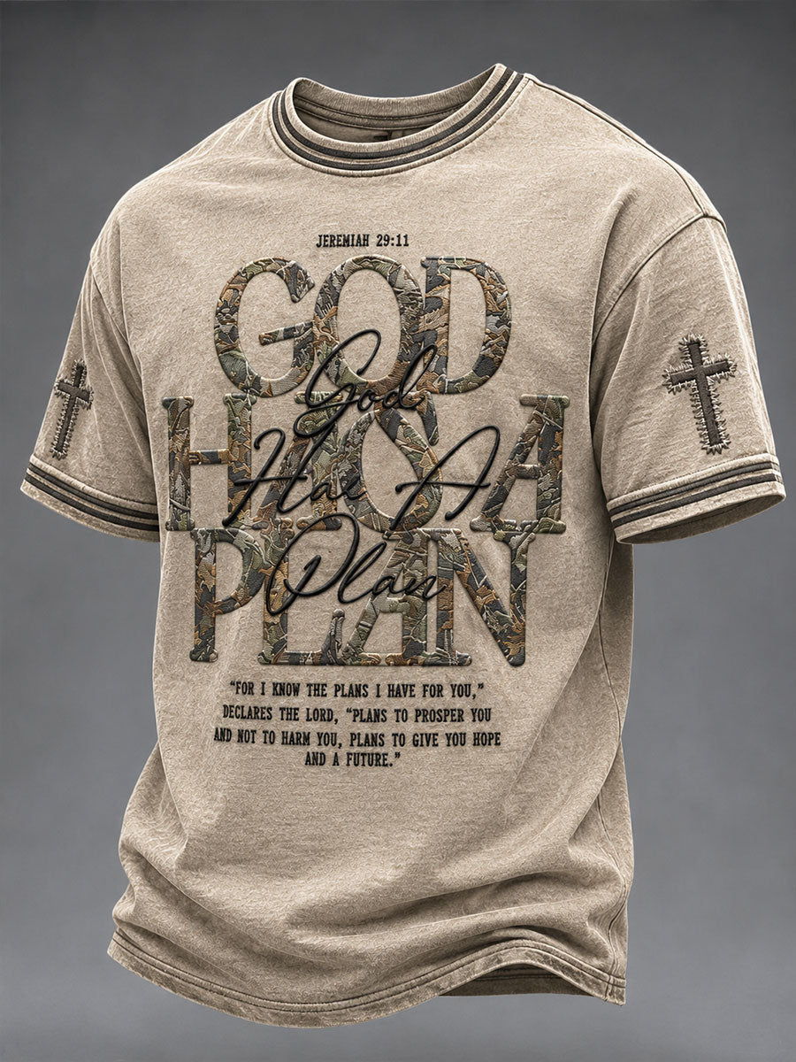 Men's God Has A Plan Short Sleeves T-shirt