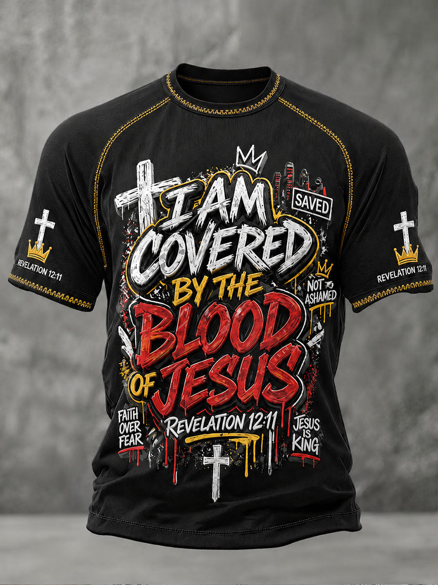 Men's 'I am covered by the blood of Jesus' T-shirts