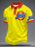 Herren Freizeithemd mit Jesus-Blut-Print