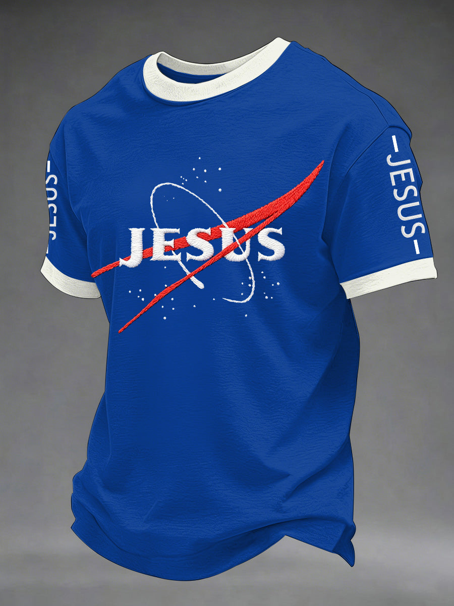 Lustiges T-Shirt für Herren mit christlichem Gott-Aufdruck