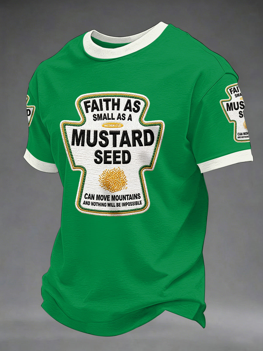 Men's Funny Christian God Print Casual Tee