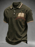 Men's Funny Christian God Print Casual Polo