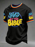 Men's Funny Christian God Print Casual Tee