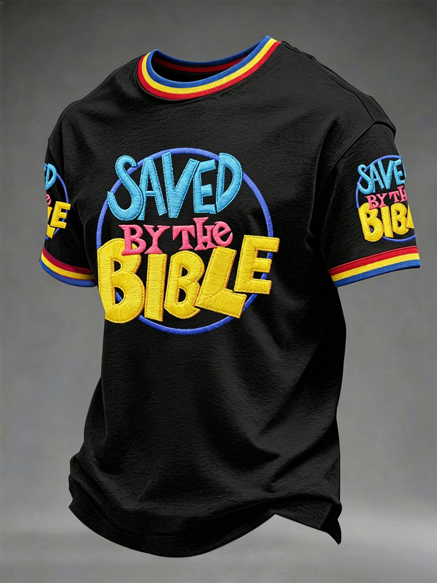 Men's Funny Christian God Print Casual Tee