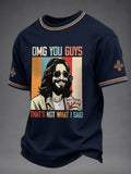 Herren lässiges T-Shirt mit Jesus-Aufdruck