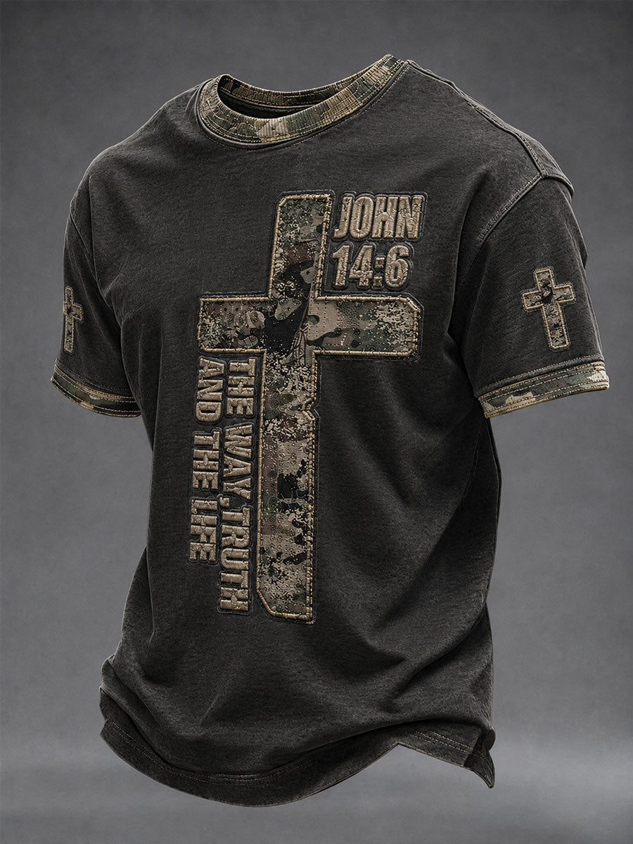 T-shirt homme manches courtes Le Chemin, la Vérité et la Vie