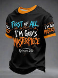 Men's “First Of All I'm God's Masterpiece” Print Casual Unisex T-shirt