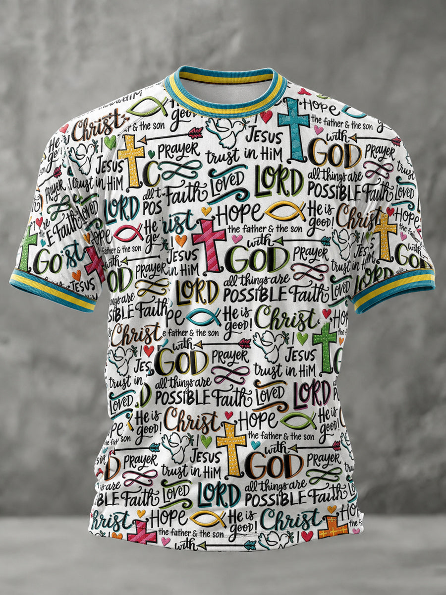 Herren T-Shirt mit christlichem Glaubensaufdruck