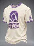 Lustiges T-Shirt für Herren mit christlichem Gott-Aufdruck, Freizeit-T-Shirt