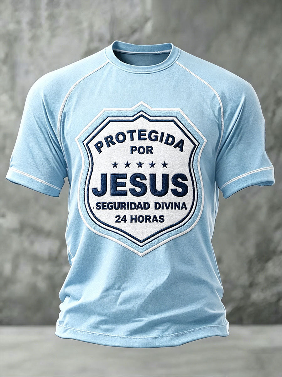 Lustiges Freizeit-T-Shirt für Herren mit Christus-Aufdruck