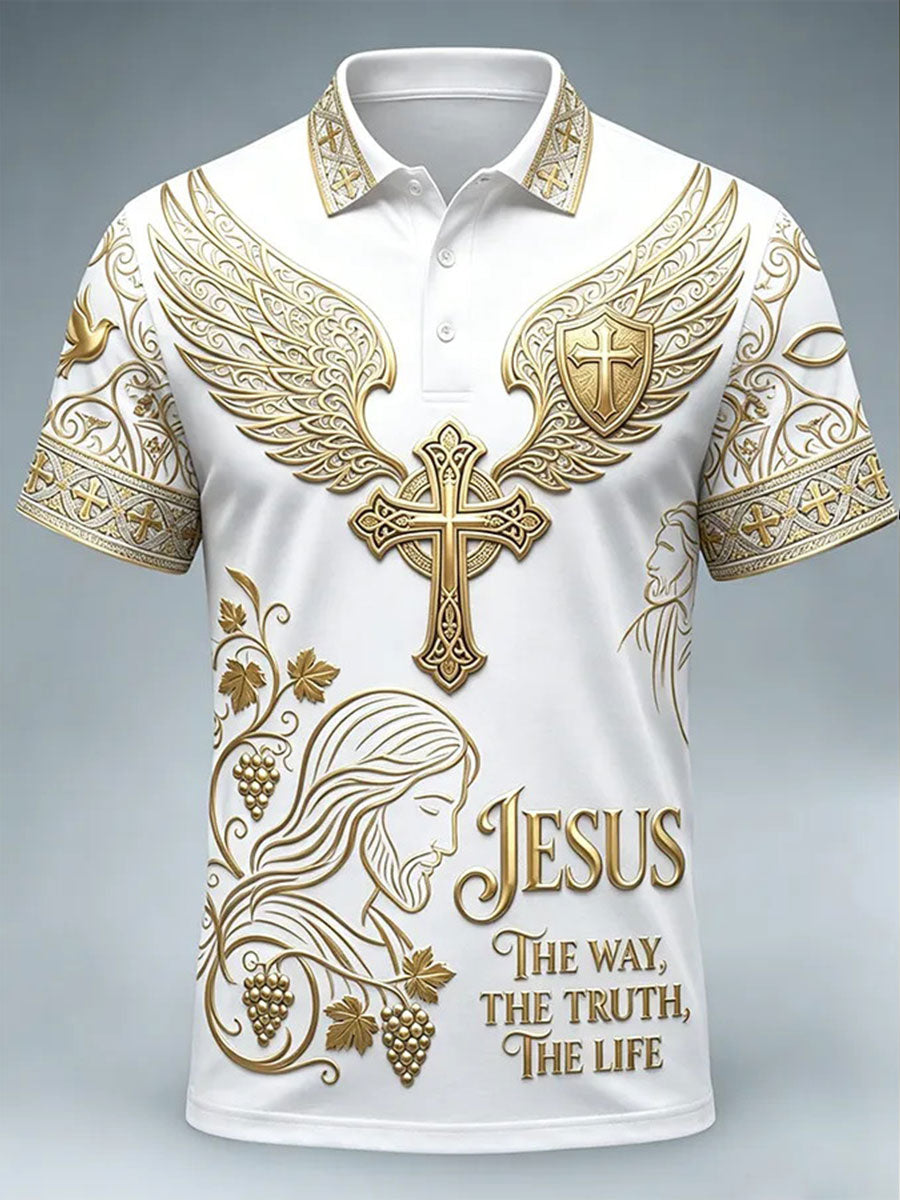Men's The Way The Truth And The Life Printed Casual Top
