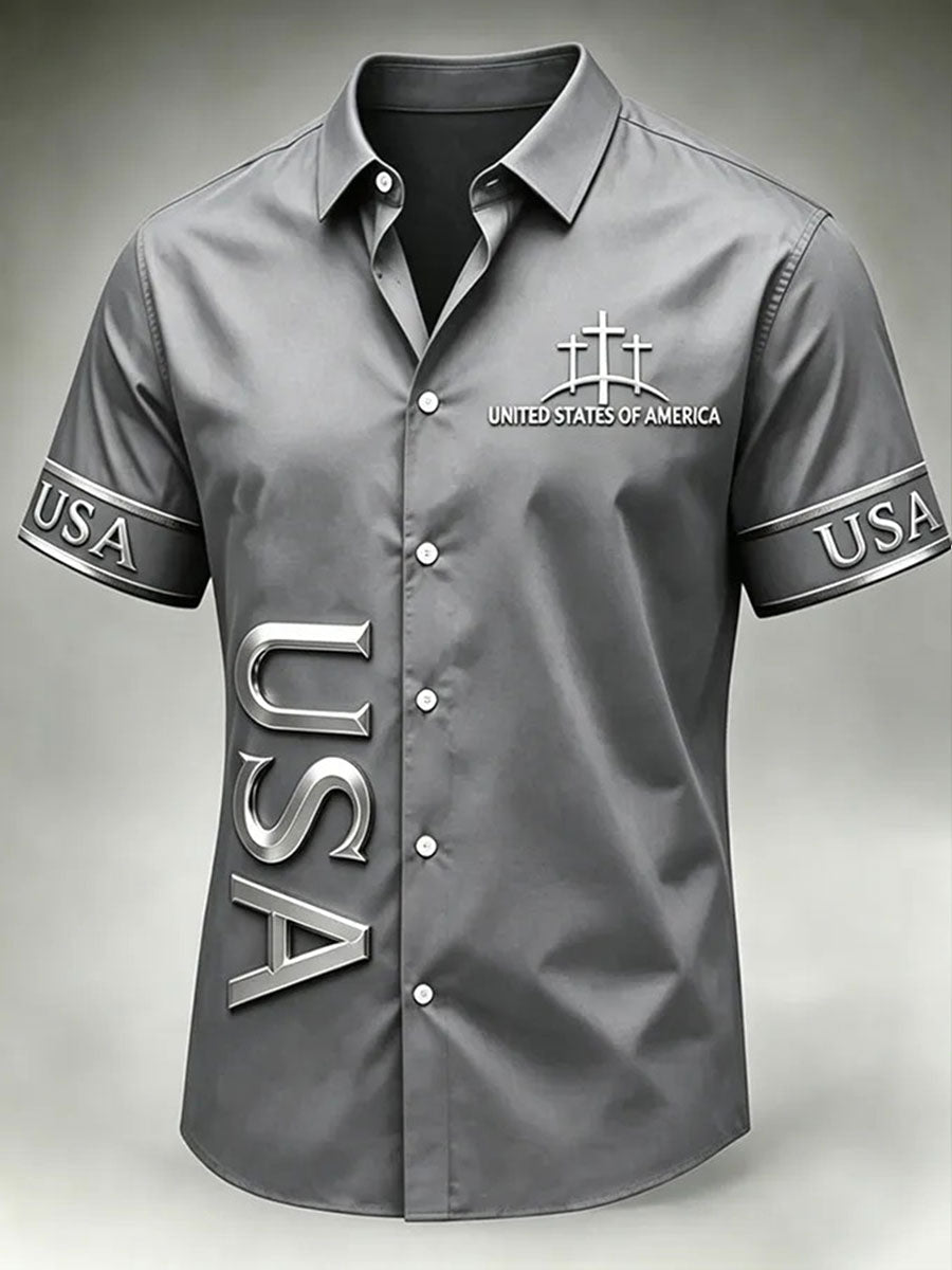 Men's Faith Print Casual Shirt
