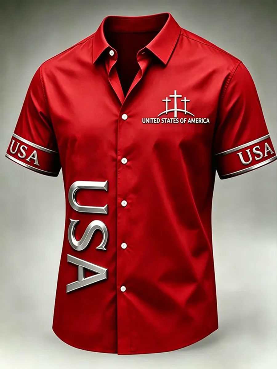 Men's Faith Print Casual Shirt