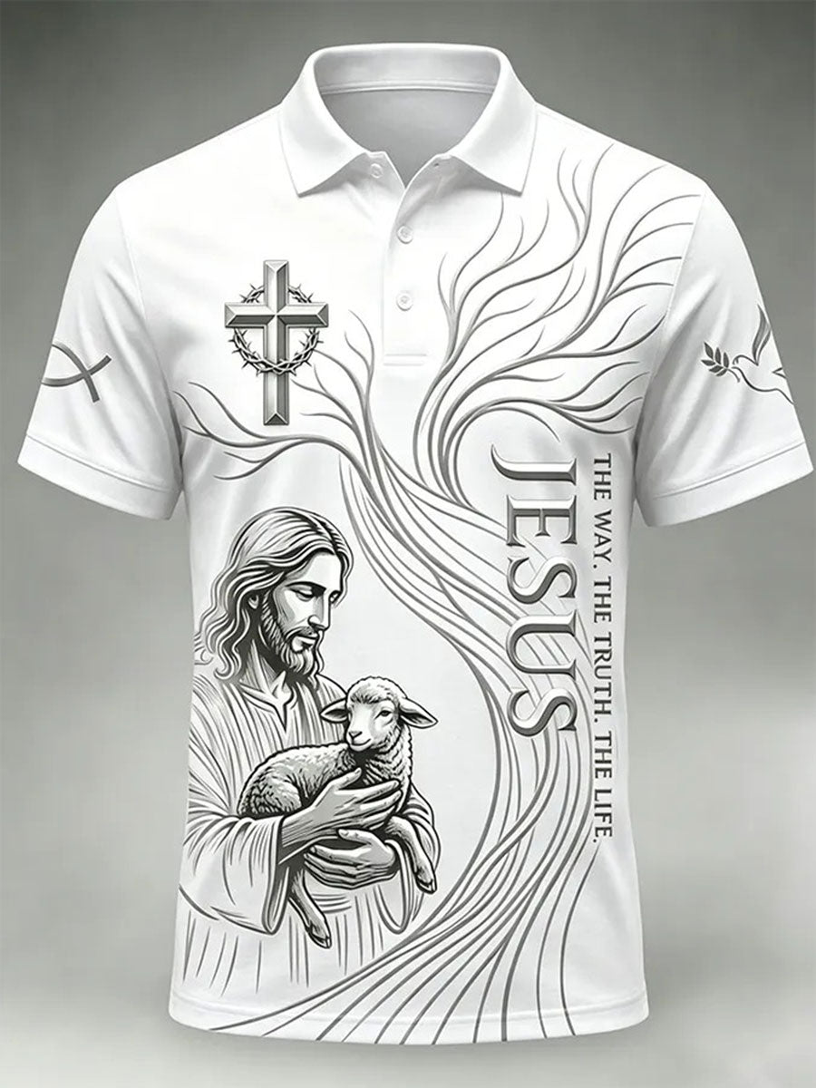 Men's The Way The Truth And The Life Printed Casual Top